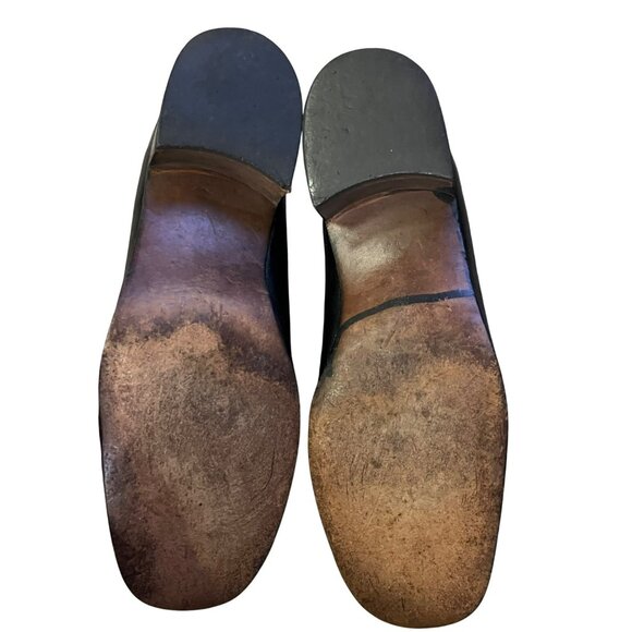 Vintage Hanover Leather Strap Loafer Dress Shoes Mens 9.5 M Used Black main image 16